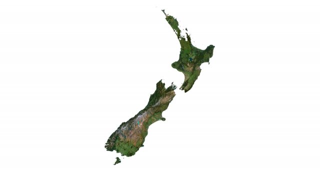 New Zealand Terrain 3D Map 3D Model .c4d .max .obj .3ds .fbx .stl .blend