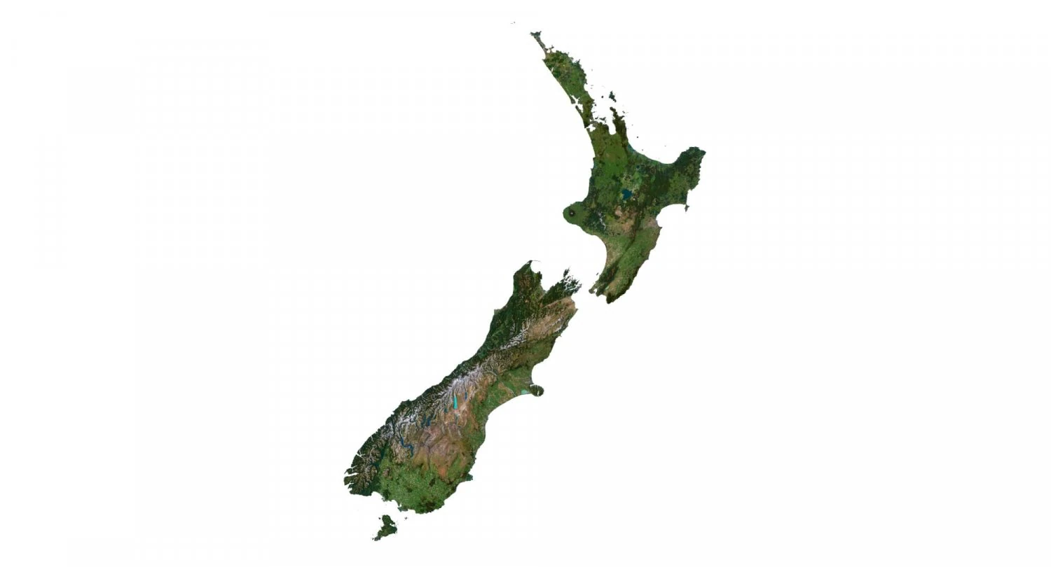 New Zealand Terrain 3D Map 3D Model .c4d .max .obj .3ds .fbx .stl .blend 