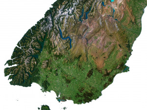 New Zealand Terrain 3D Map 3D Model