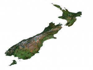New Zealand Terrain 3D Map 3D Model