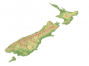 New Zealand Terrain 3D Map 3D Model