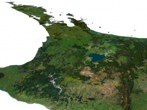 New Zealand Terrain 3D Map 3D Model