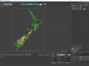 New Zealand Terrain 3D Map 3D Model