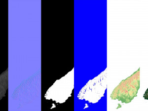New Zealand Terrain 3D Map 3D Model