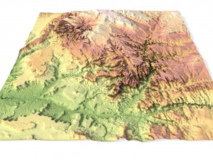 Zion National Park 3D Map 3D Модель