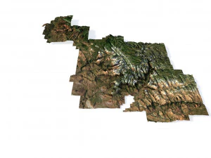 Zion Nationaal Park 3D-kaart 3D Model