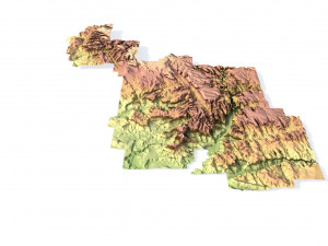 Zion National Park 3D Map 3D Модель