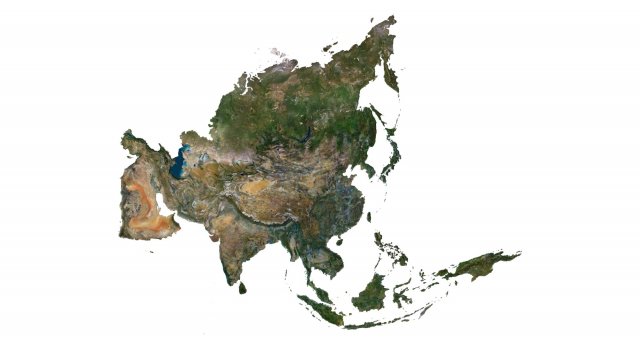 Asia Terrain 3D Map 3D Model .c4d .max .obj .3ds .fbx .stl .blend 