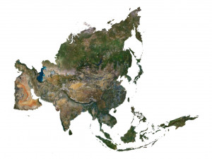 Asia Terrain 3D Map 3D-Modell