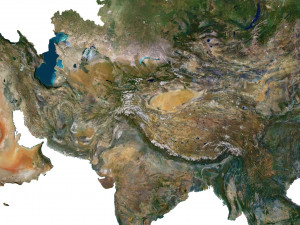 Asia Terrain 3D Map 3D Model
