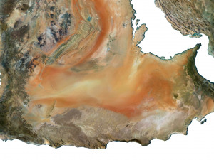 Asia Terrain 3D Map 3D Model