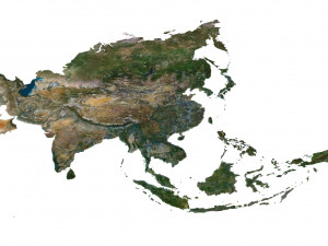 Asia Terrain 3D Map 3D Model