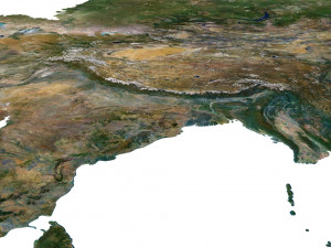 Asia Terrain 3D Map 3D Model