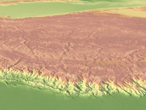 Asia Terrain 3D Map 3D Model