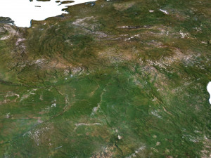 Asia Terrain 3D Map 3D Model