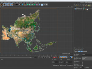 Asia Terrain 3D Map 3D Model