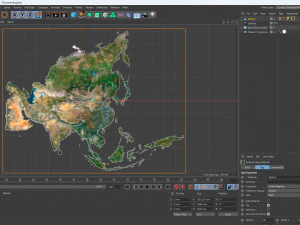 Asia Terrain 3D Map 3D Model