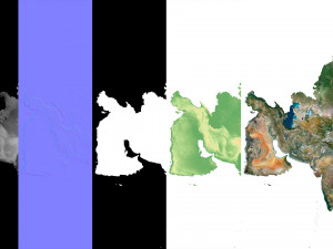 Asia Terrain 3D Map 3D Model