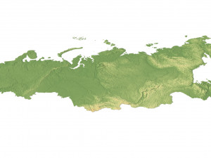 Russian Federation Terrain 3D Map 3D Model
