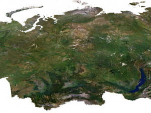 Russian Federation Terrain 3D Map 3D Model
