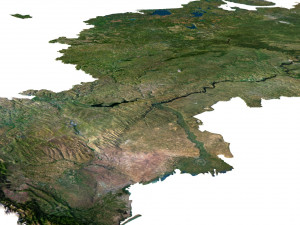 Russian Federation Terrain 3D Map 3D Model