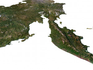 Russian Federation Terrain 3D Map 3D Model
