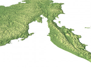 Russian Federation Terrain 3D Map 3D Model