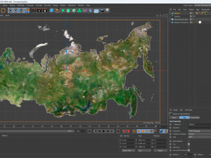 Russian Federation Terrain 3D Map 3D Model