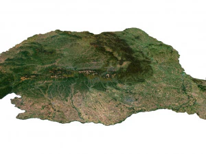 Romania Terrain 3D Map 3D Model