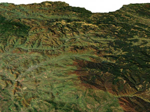 Romania Terrain 3D Map 3D Model