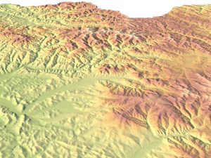 Romania Terrain 3D Map 3D Model