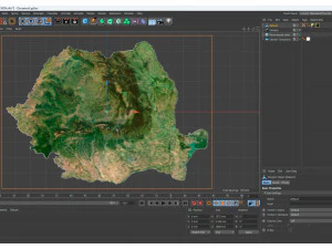 Romania Terrain 3D Map 3D Model