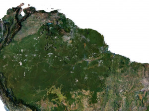 South America Terrain 3D Map 3D 模型