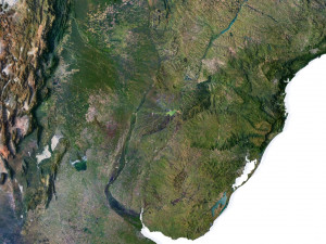 South America Terrain 3D Map 3D 模型