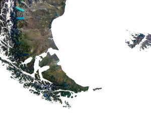 South America Terrain 3D Map 3D 模型