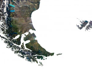 South America Terrain 3D Map 3D Model