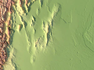 South America Terrain 3D Map 3D Model