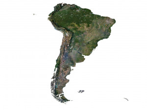 South America Terrain 3D Map 3D 模型
