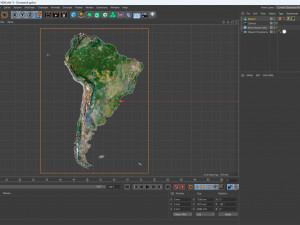 South America Terrain 3D Map 3D 模型