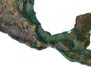 North America Terrain 3D Map 3D Model