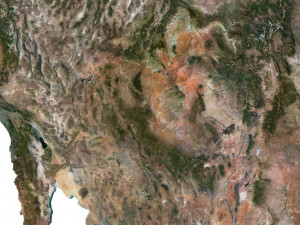 North America Terrain 3D Map Modello 3D