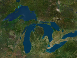 North America Terrain 3D Map Modello 3D