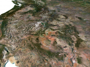 North America Terrain 3D Map Modello 3D