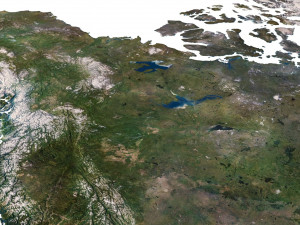 North America Terrain 3D Map Modello 3D