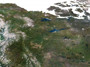 North America Terrain 3D Map 3D Model