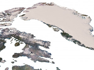 North America Terrain 3D Map Modello 3D