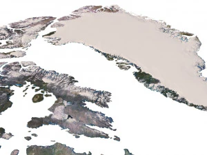 North America Terrain 3D Map 3D Model
