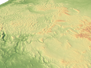 North America Terrain 3D Map Modello 3D