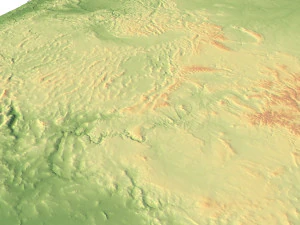 North America Terrain 3D Map 3D Model