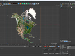 North America Terrain 3D Map Modello 3D